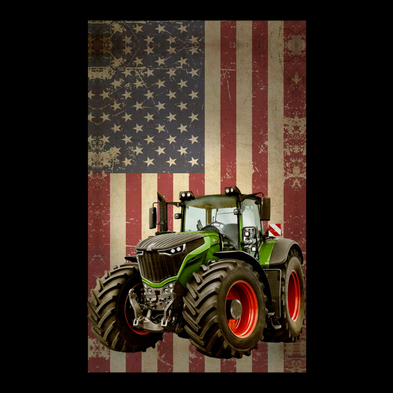 Farm Tractors Distressed Usa Flag Combine Tractor Farming Women's V-Neck T-Shirt by MichaelAlavarado | Artistshot