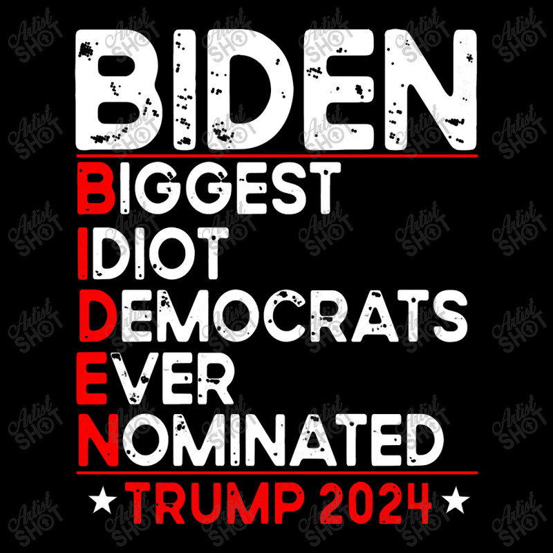 Anti Biden Biggest Idiot Democrats Ever Nominated Trump 2024 Pullover Men's 3/4 Sleeve Pajama Set by celanasubek | Artistshot