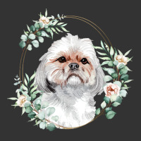 Shih Poo Dog Portrait T Shirt Shih Poo Dog In A Floral Gold Wreath ...