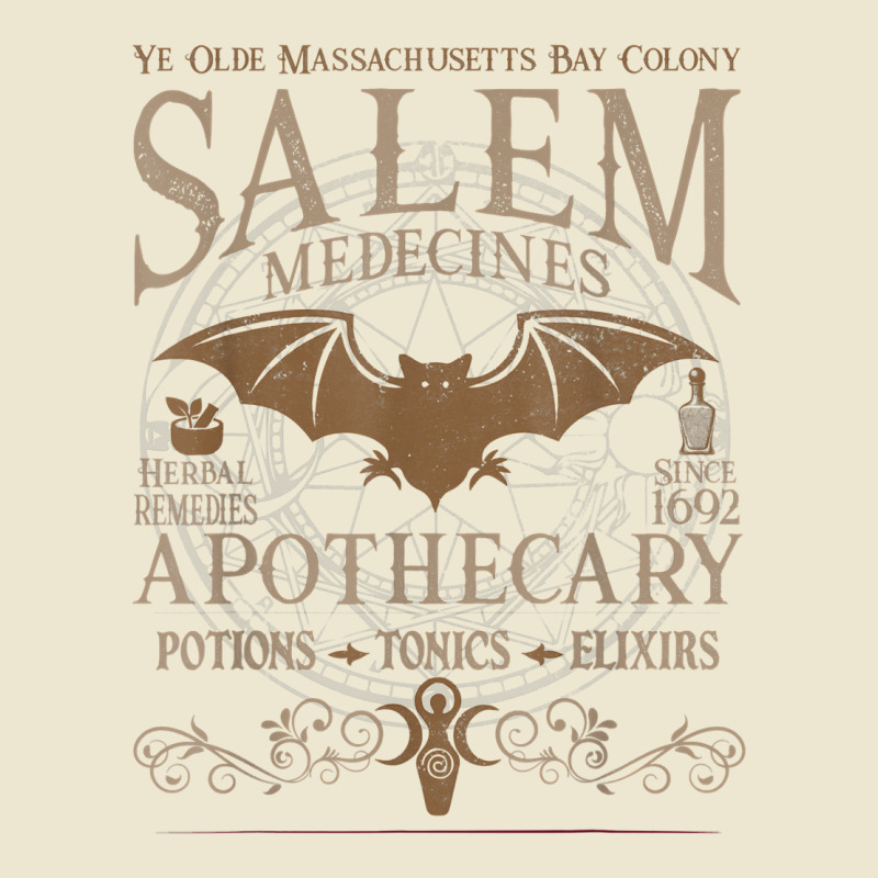 Salem Apothecary Herbalist Witch Wiccan Halloween  Beige T Shirt Cropped Hoodie by caroldian | Artistshot