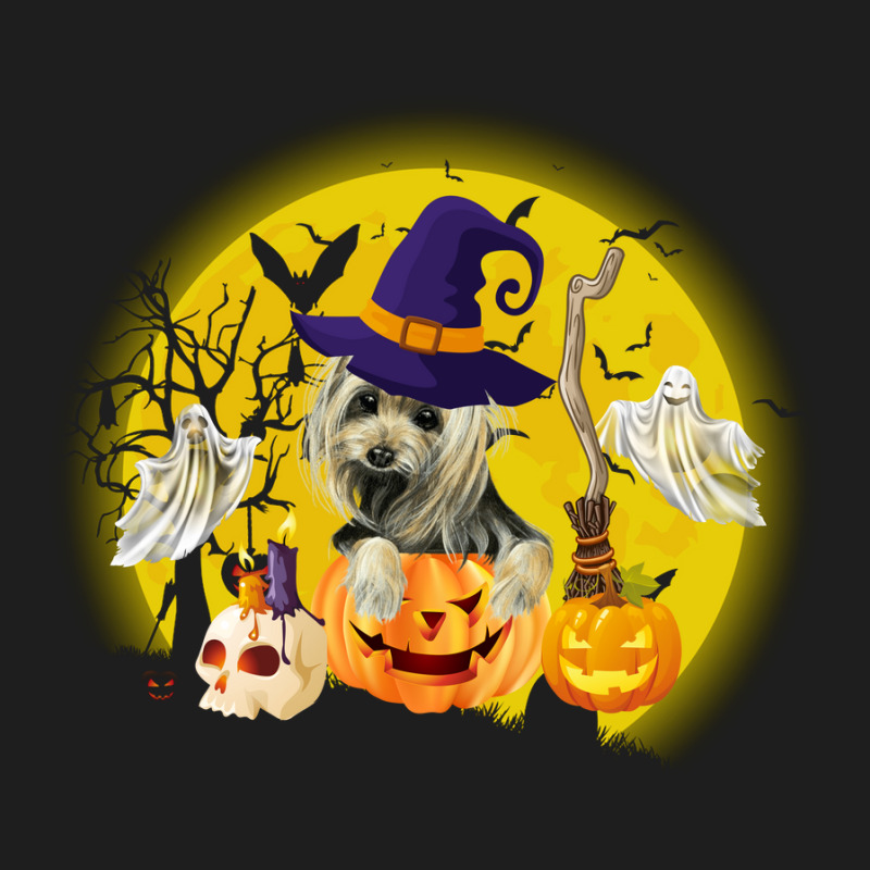 Yorkshire Dog Moon Pumpkin Halloween Costume Gift Classic T-shirt by MichaelAlavarado | Artistshot