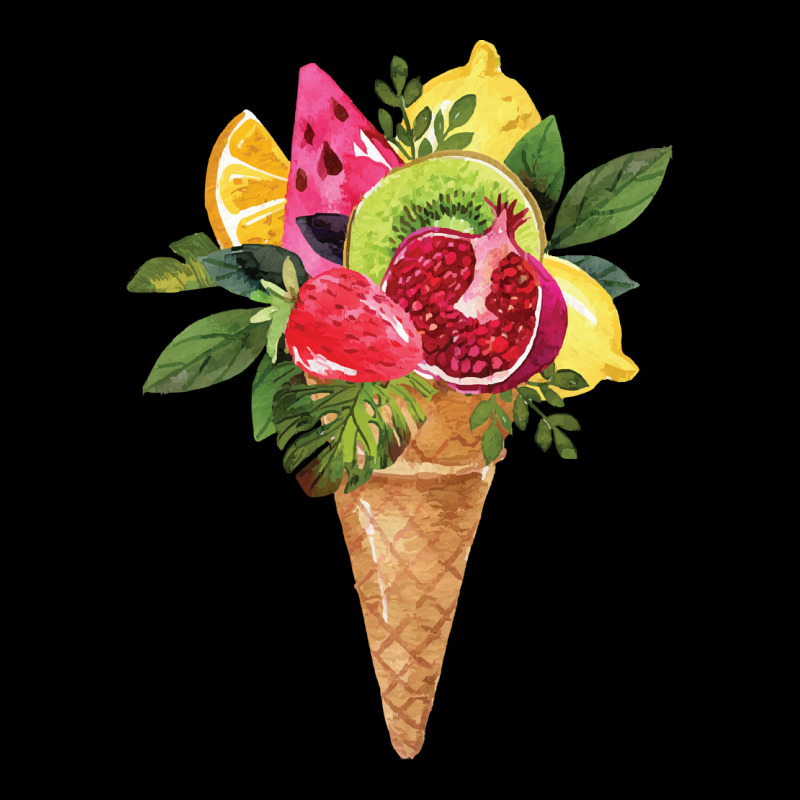 Summer Fruit Ice Cream Cone T  Shirt Summer Fruit Cone Bouquet T  Shir Adjustable Cap by salesmanhuh | Artistshot