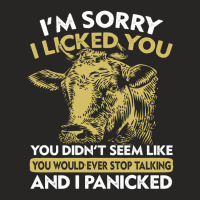 I'm Sorry I Licked You Funny Cow Licked Everyone Ladies Fitted T-shirt | Artistshot