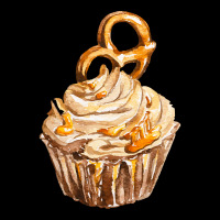 Sweet Caramel Pretzel Cupcake T  Shirt Pretzel Caramel Cupcake T  Shir Adjustable Cap | Artistshot