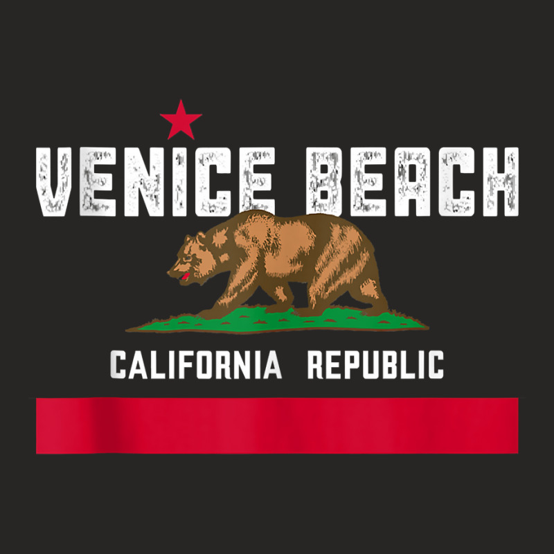 Venice Beach California Republic Summer Vacation Souvenir Tank Top Ladies Fitted T-Shirt by lelalucin | Artistshot