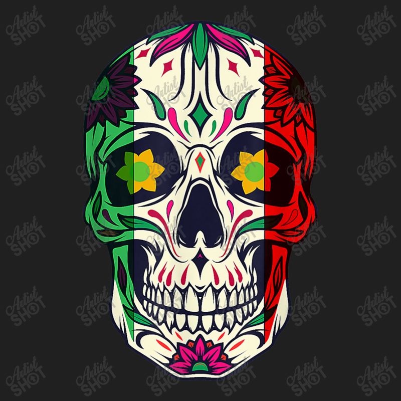 Skull Cinco De Mayo Sugar Skull Mexican Flag Stripes Calavera Ladies Polo Shirt by urethrapricey | Artistshot