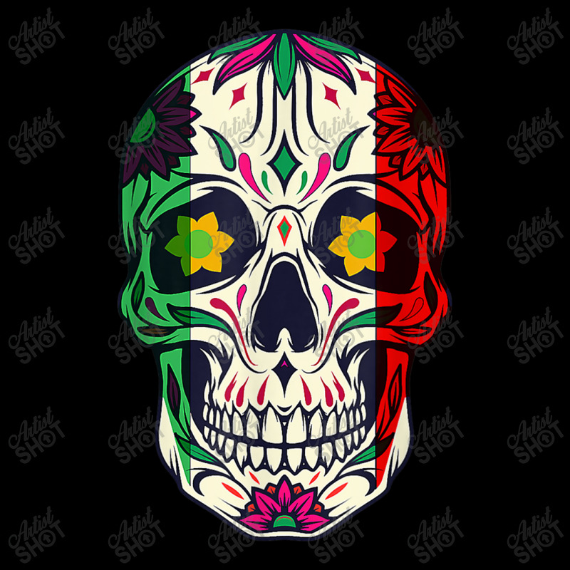 Skull Cinco De Mayo Sugar Skull Mexican Flag Stripes Calavera Legging by urethrapricey | Artistshot