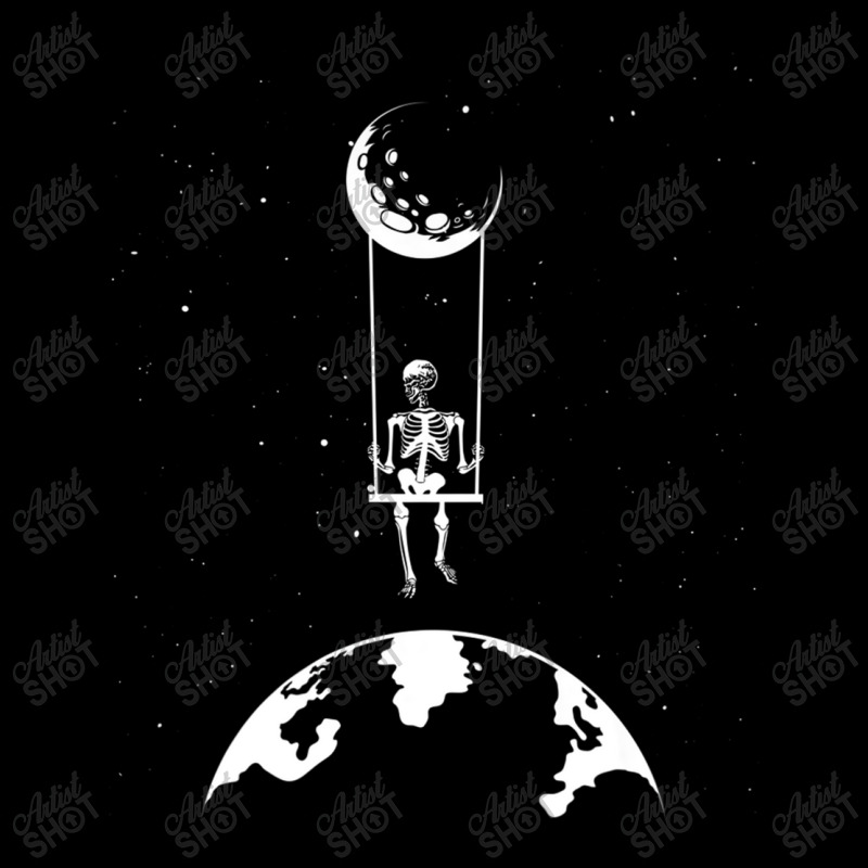 Skull Cool Skeleton Swing In The Moon Skull Swing Skeleton Pocket T-shirt | Artistshot