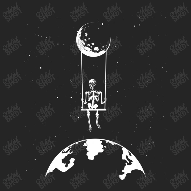 Skull Cool Skeleton Swing In The Moon Skull Swing Skeleton Unisex Hoodie | Artistshot