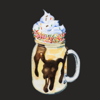 Vanilla Milkshake With Sprinkles T  Shirt Vanilla Milkshake Topped Wit Ladies Fitted T-shirt | Artistshot