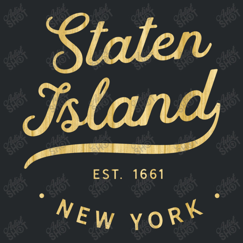 Claassic Retro Vintage Staten Island Woodgrain Nyc Usa Casual Crewneck Sweatshirt by celanasubek | Artistshot