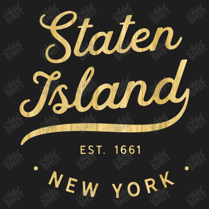 Claassic Retro Vintage Staten Island Woodgrain Nyc Usa Casual Classic T-shirt by celanasubek | Artistshot