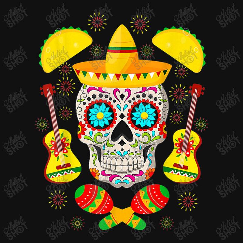 Skull Fiesta Party Sugar Skull Rose Calavera Mexican Cinco De Mayo Baby Bibs by criticizematter | Artistshot