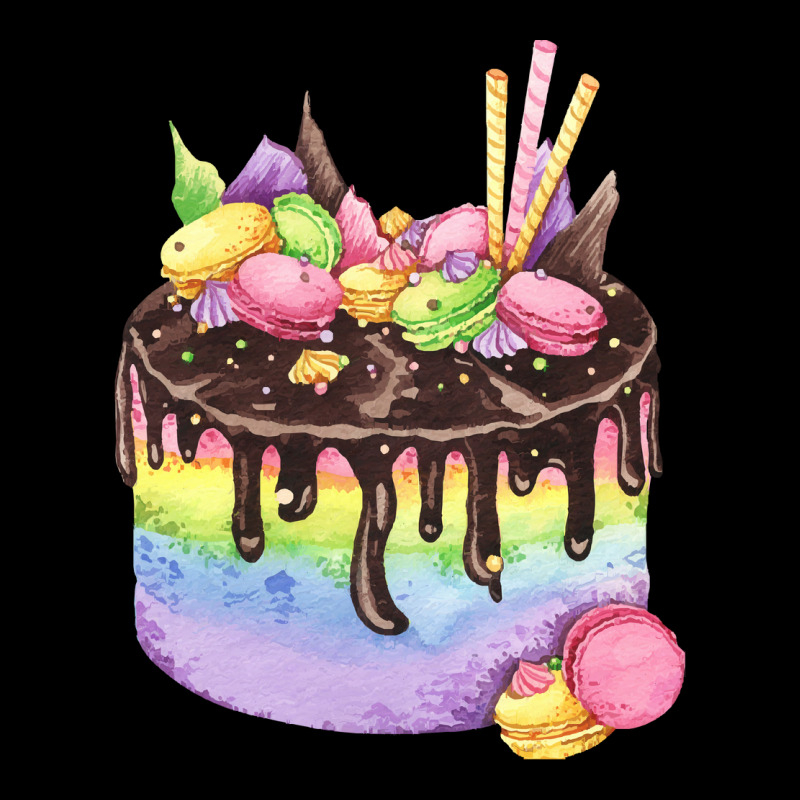 Whimsical Rainbow Birthday Cake T  Shirt Rainbow Chocolate Cake With M Fleece Short | Artistshot