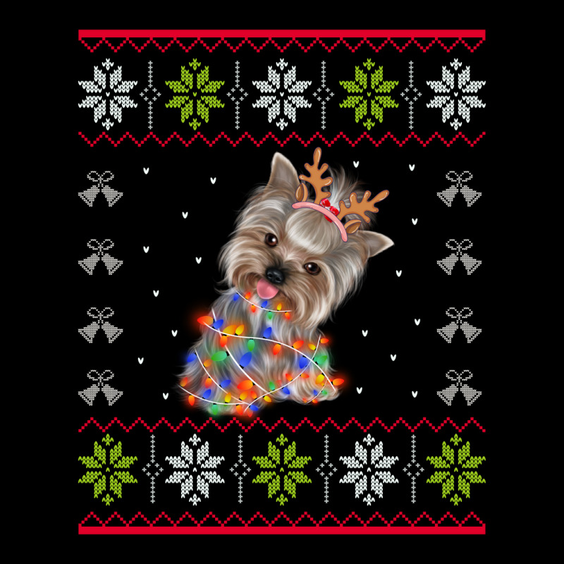 Christmas Lights Yorkshire Terrier Dog Santa Tree Xmas Gift Men's Long Sleeve Pajama Set by KwadjelynSims | Artistshot