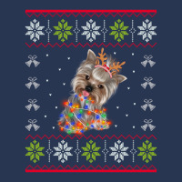 Christmas Lights Yorkshire Terrier Dog Santa Tree Xmas Gift Ladies Denim Jacket | Artistshot