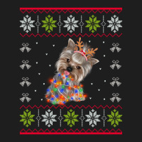 Christmas Lights Yorkshire Terrier Dog Santa Tree Xmas Gift Classic T-shirt | Artistshot