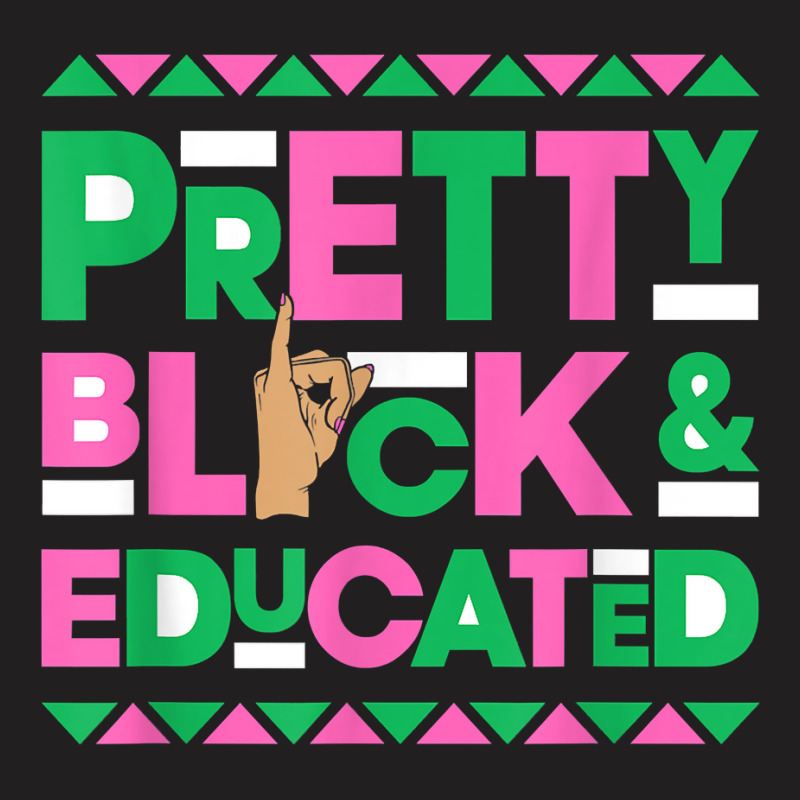 J15 Founder's Day Aka Women Pretty Black Educated Hand Sign T Shirt T-shirt | Artistshot