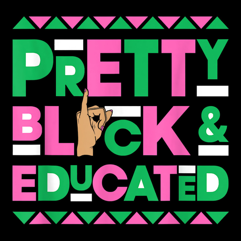 J15 Founder's Day Aka Women Pretty Black Educated Hand Sign T Shirt V-neck Tee | Artistshot