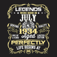 Legends Were Born In July 1934 {b] Years Old Birthday Gifts T Shirt T-shirt | Artistshot