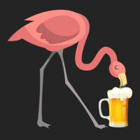 Flamingo Drinking Beer T-shirt Bird Lover Alcohol Party Tee 3/4 Sleeve Shirt | Artistshot