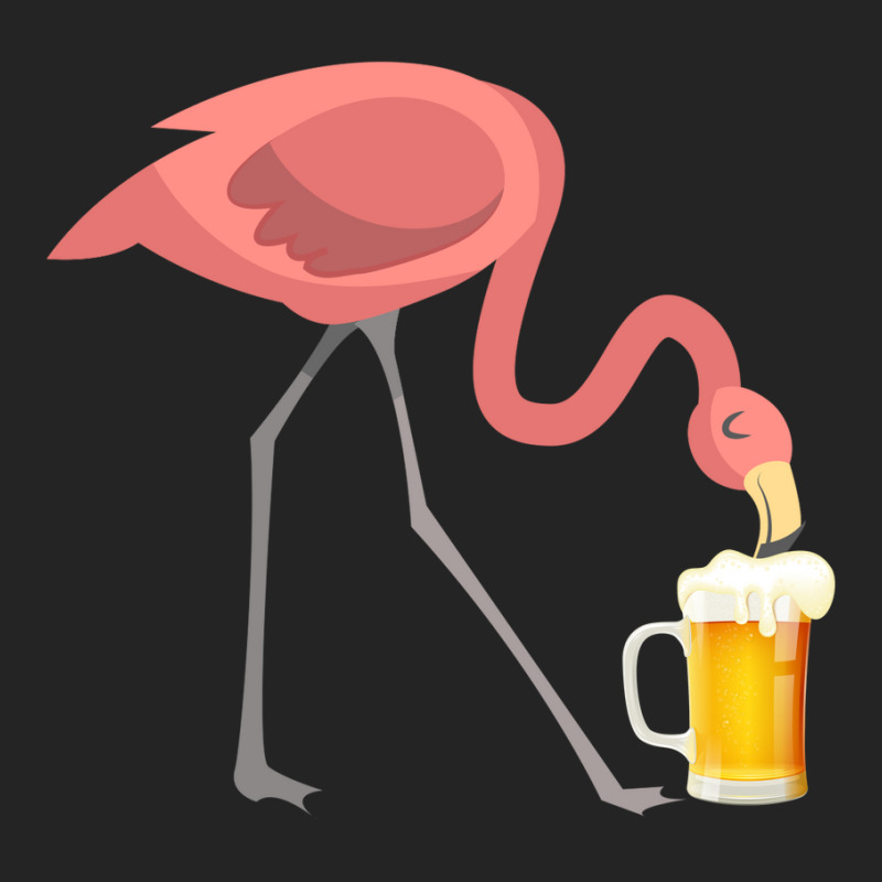 Flamingo Drinking Beer T-shirt Bird Lover Alcohol Party Tee 3/4 Sleeve Shirt by LisaSnyder | Artistshot