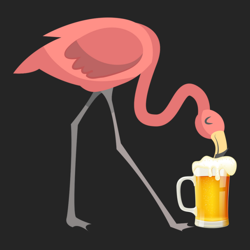 Flamingo Drinking Beer T-shirt Bird Lover Alcohol Party Tee Unisex Hoodie by LisaSnyder | Artistshot