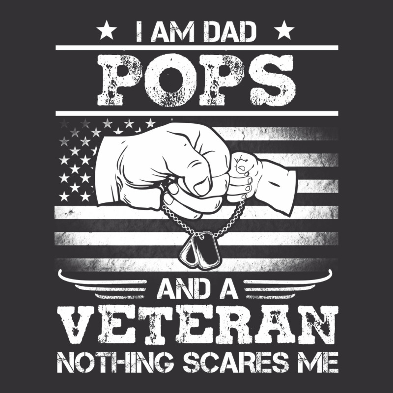 I'm A Dad Pop Veteran Nothing Scares Me Fathers Day Vintage Hoodie And Short Set | Artistshot