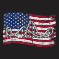 Roller Coaster American Flag Vintage T Shirt T-shirt | Artistshot