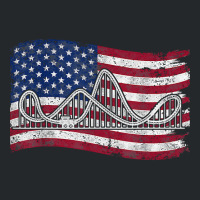 Roller Coaster American Flag Vintage T Shirt Crewneck Sweatshirt | Artistshot