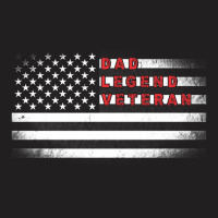 Dad The Veteran Myth Legend American Flag Fathers Day Gift T-shirt | Artistshot