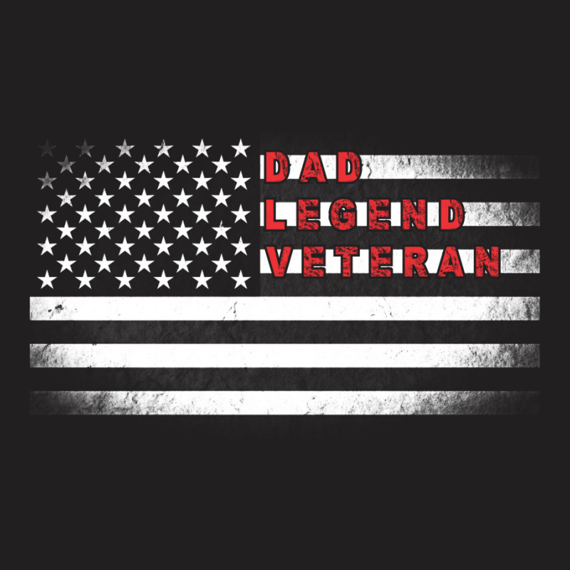 Dad The Veteran Myth Legend American Flag Fathers Day Gift T-shirt | Artistshot