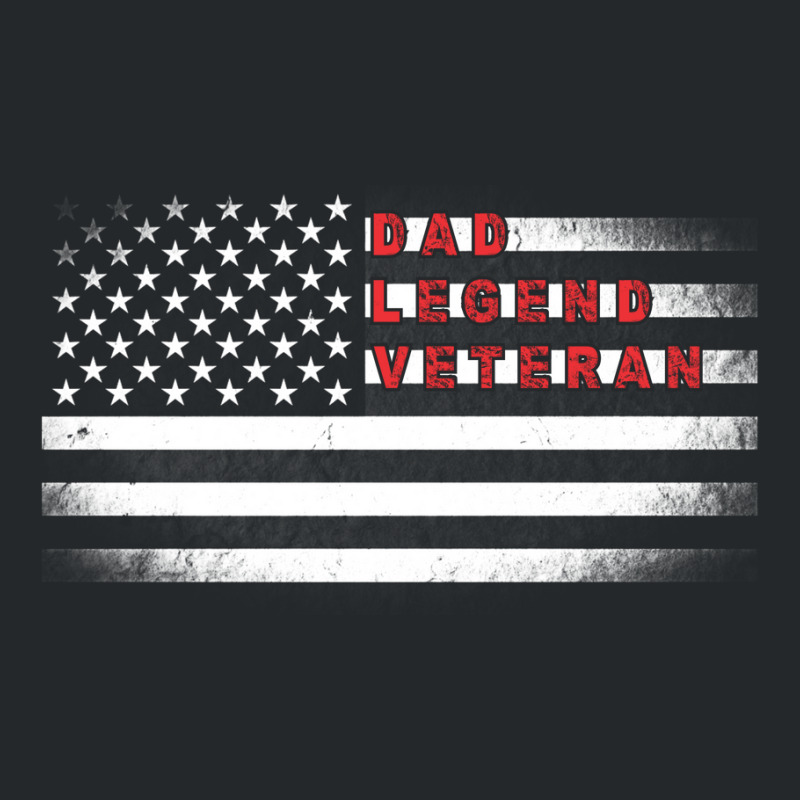 Dad The Veteran Myth Legend American Flag Fathers Day Gift Crewneck Sweatshirt | Artistshot