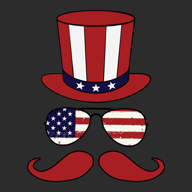 Top Hat - Sunglasses - Mustache - American Flag Patriotic Exclusive T-shirt | Artistshot