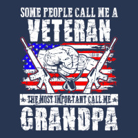 Some People Call Me Veteran Most Important Call Grandpa Men Denim Jacket | Artistshot