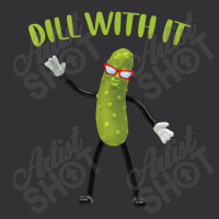 Dill With It Funny Pickle Vintage Hoodie | Artistshot