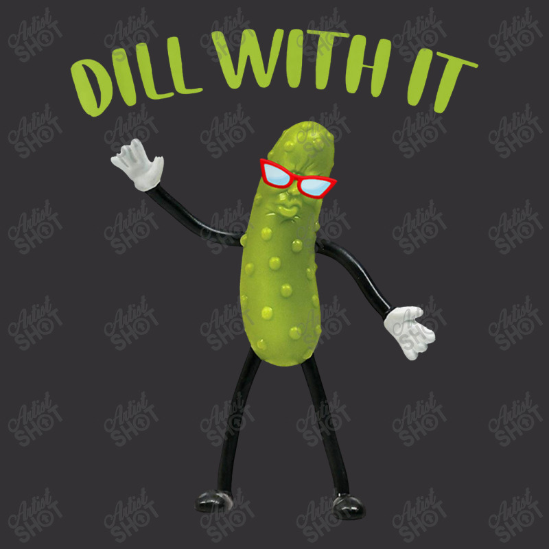 Dill With It Funny Pickle Vintage Hoodie by celanasubek | Artistshot