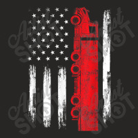 Trucker American Flag Truck Semi Truck Driver Trucking Trucker Ladies Fitted T-shirt | Artistshot