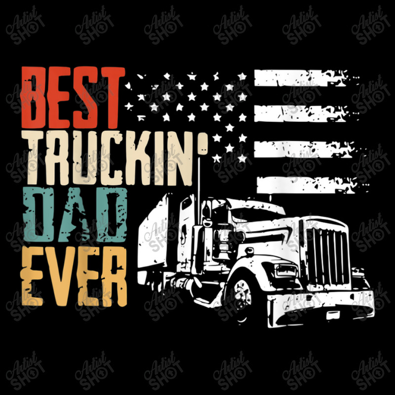 Trucker Fathers Day Best Truckin' Dad Ever Trucker Dad Vintage S Pocket T-Shirt by urethrapricey | Artistshot