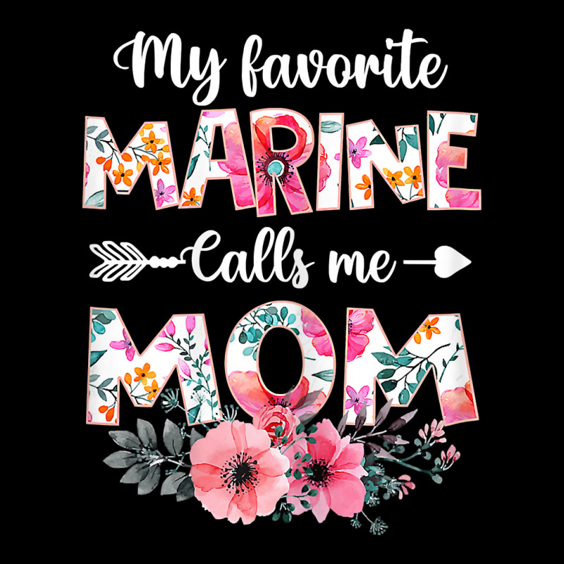 Womens My Favorite Marine Calls Me Mom Shirt Marine Military T Shirt Men's 3/4 Sleeve Pajama Set by sav.anzoey | Artistshot