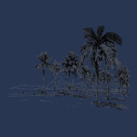 Nature Beauty Beach Mountain Palm Tree   Ocean Parasol Sea T Shirt Ladies Denim Jacket | Artistshot