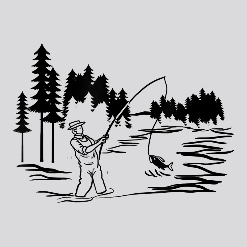 Fisherman Fishing Minimal Art Fishing Lover Angler Dad Gift T Shirt Women's Triblend Scoop T-shirt by lelalucin | Artistshot