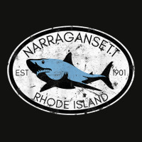 Narragansett Rhode Island Fishing Shark Fish Beach Vintage T Shirt Scorecard Crop Tee | Artistshot