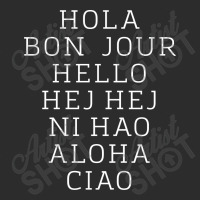 Hello 7 Languages Hola Bonjour Ni Hao Chinese French Italian Exclusive T-shirt | Artistshot