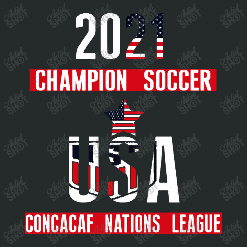 Usa Champion Concacaf Nations League 2021 Women's Triblend Scoop T-shirt by Gelica Hits | Artistshot