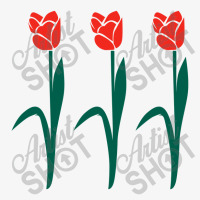 Three Red Tulips Ladies Fitted T-shirt | Artistshot