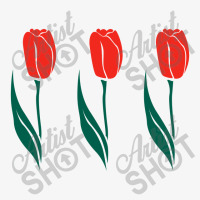 Three Red Tulips Ladies Fitted T-shirt | Artistshot