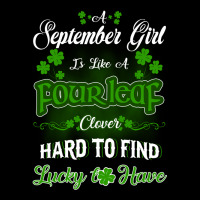 September Girl Is Like A Fourleaf Clover Hard To Find Lucky To Have Youth Sweatshirt | Artistshot