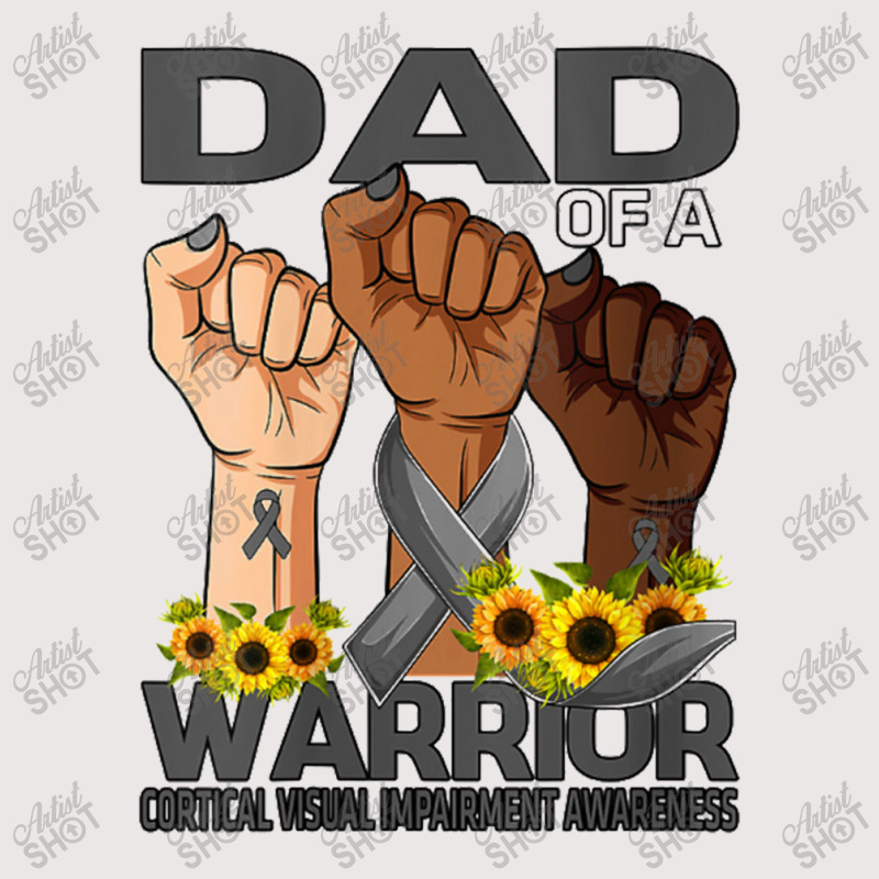 Womens Hand Dad Of A Warrior Corticalisual Impairment Pocket T-shirt | Artistshot