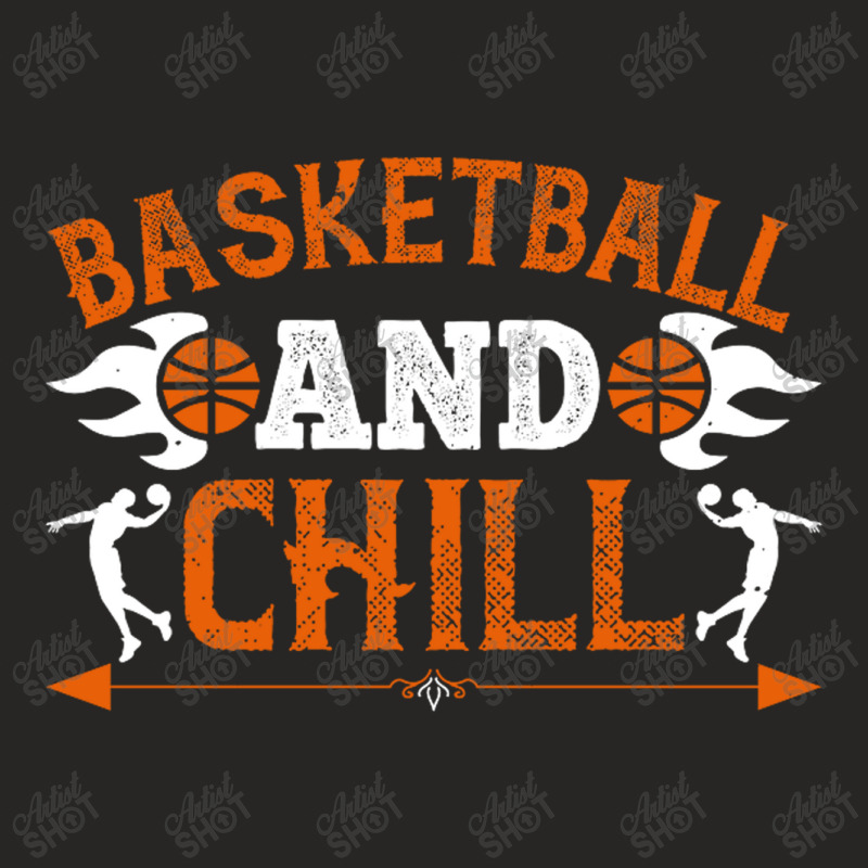 Basketball Chill White Ladies Fitted T-Shirt by Frolleintinadas | Artistshot